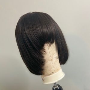 Brown Banged Wig w/ a Blonde Underside